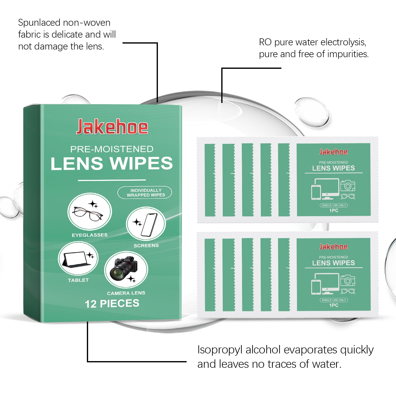 Lens Cleaning Wipes Eyeglass Screen Wipes Individual Package Carry Cleaning Wipes With You