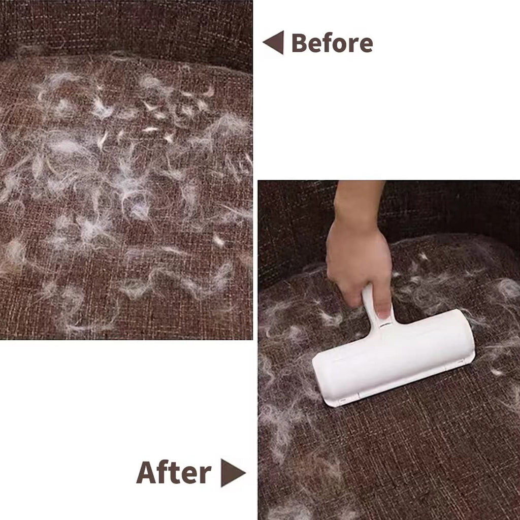 Pet Hair Roller Remover Lint Brush 2-Way Dog Cat Comb Tool Fur Brush for Sofa Furniture
